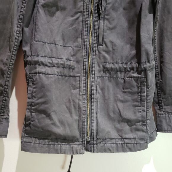 Madewell Fleet Utility Jacket XS Utility Military Cargo Cinched Waist Gray - Picture 15 of 16